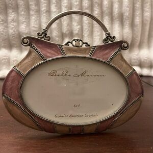 Pink and Tan Women's Bag Picture Frame